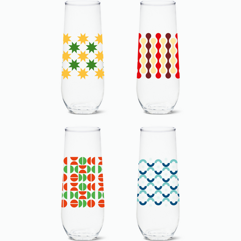 Thimblepress x Slant Glass Tumbler with Straw - Poinsettia Pattern - Slant  Collections