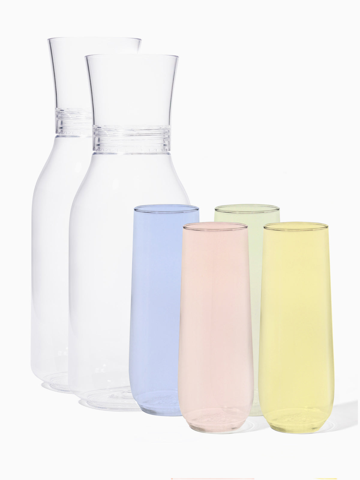 Glass Water Bottles With Lids, Water Bottle Set For Mimosa Bars