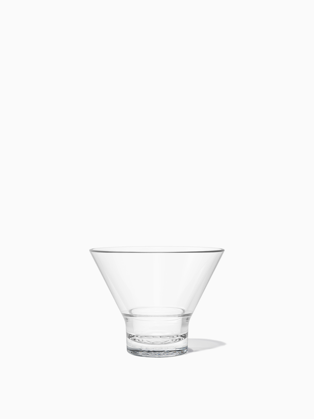 BTGLLAS Set of 6 Martini Glasses - 8-Ounce Cinched Design Cocktail Glasses with Heavy Base, Stemless Construction for Stability - Sturdy and Elegant