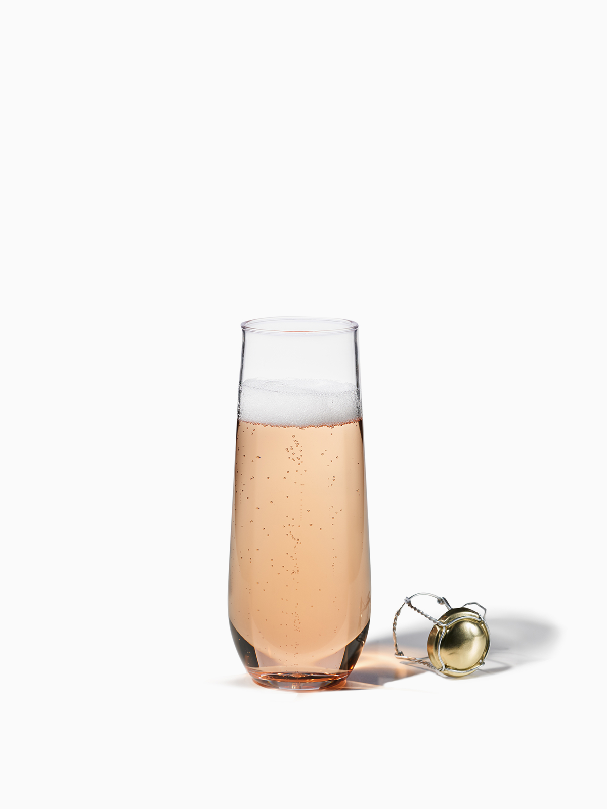 Stemless champagne glass standard confetti antique bronze – Create