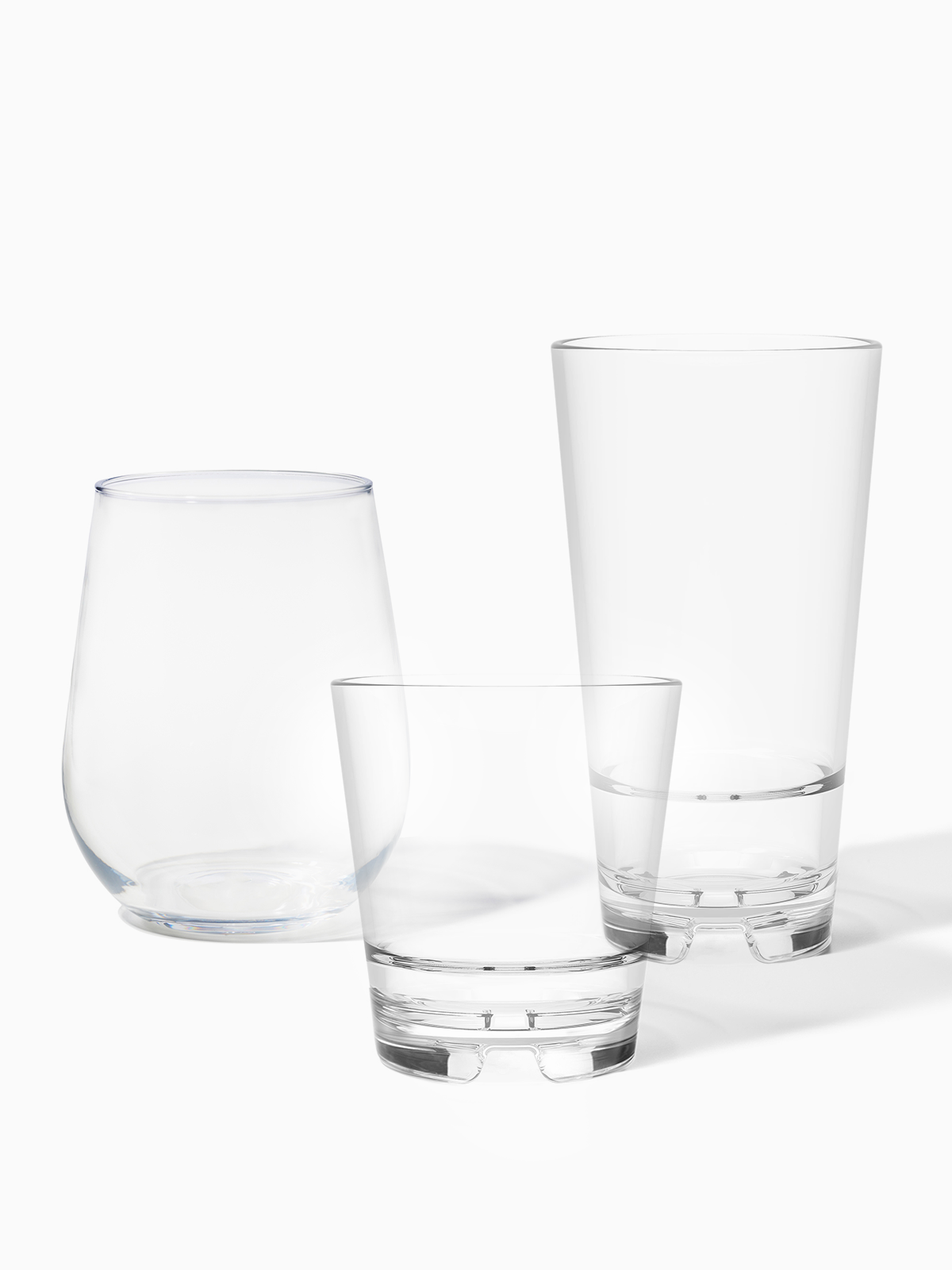 TOSSWARE Reserve 16oz Pint Glasses Set of 4 - Clear