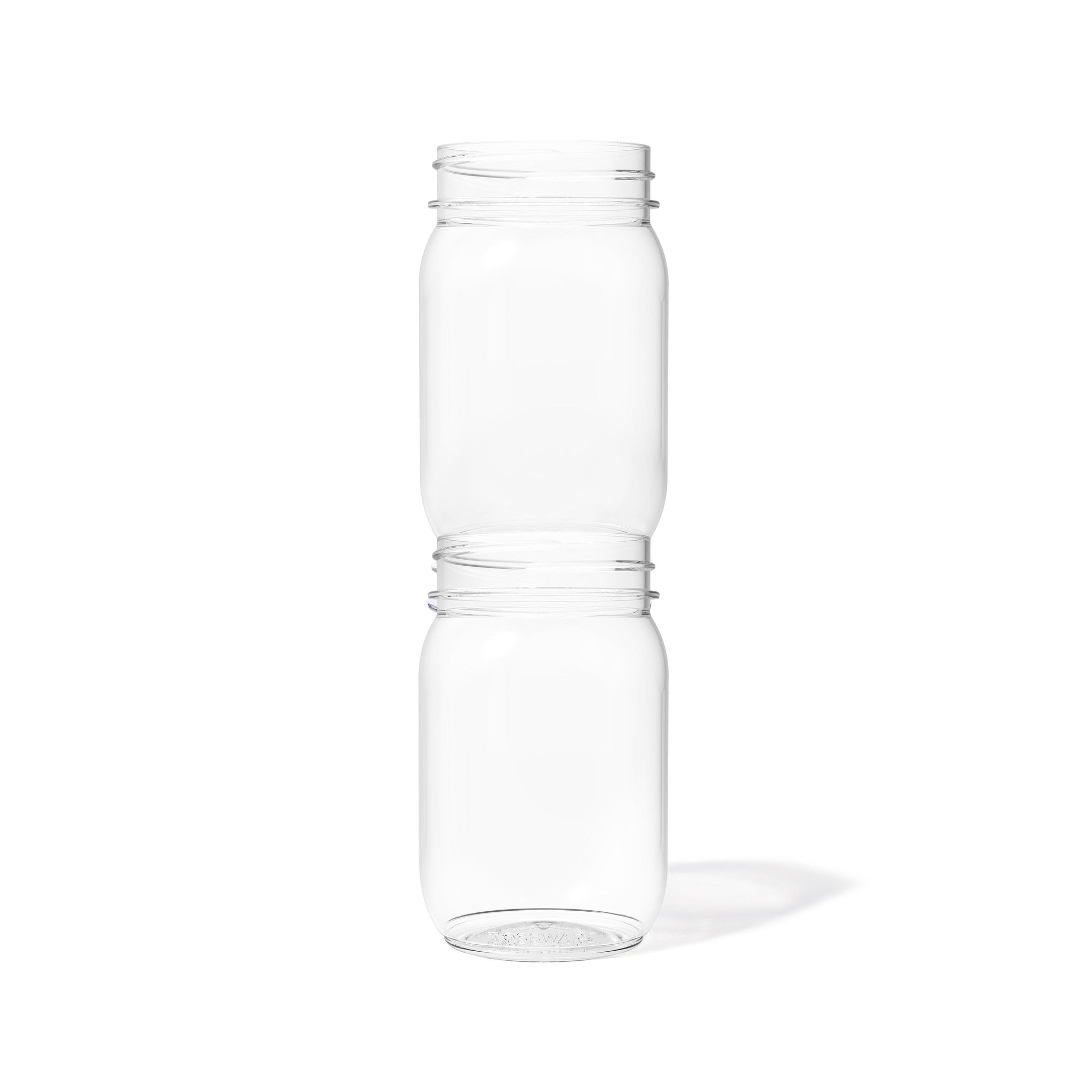 Pair Of Glass Nautical Mason Jars With Reusable Straws